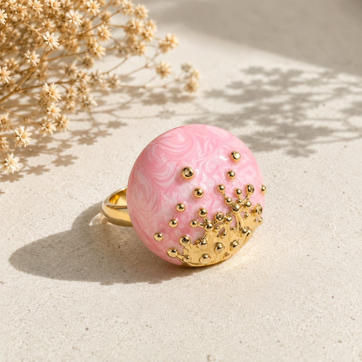 Pink Hydrangea Ring