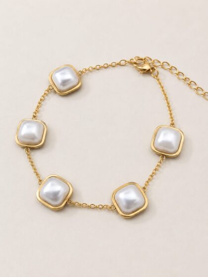 Pearl Square Bracelet